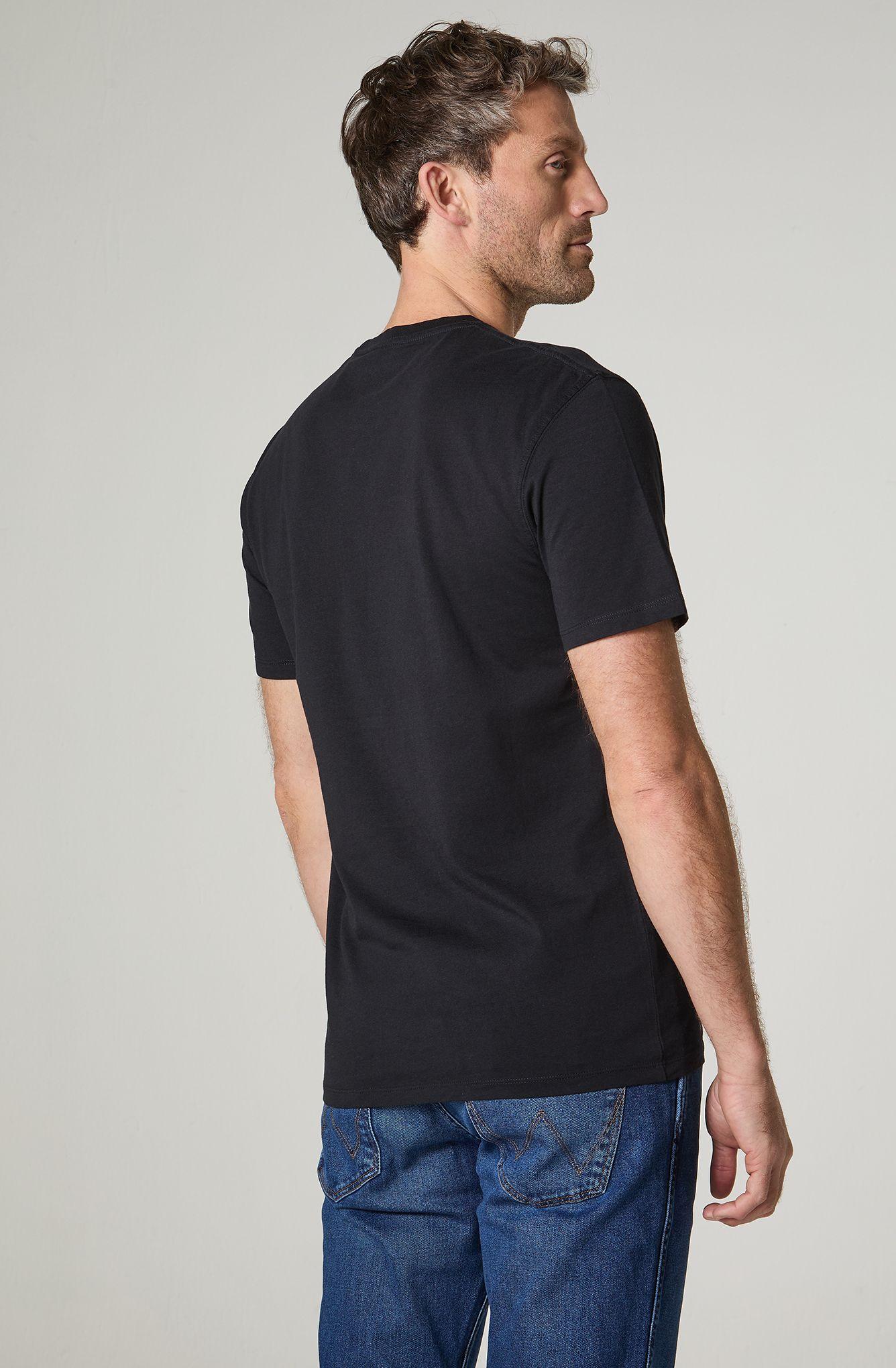 Polera Hombre Cuello Redondo Con Bolsillo Regular Fit 100% Cotton-3