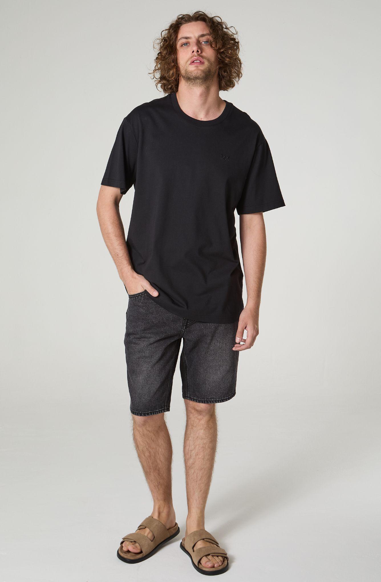 Polera Hombre Cuello Redondo Manga Corta  Regular  Fit Bordado-0