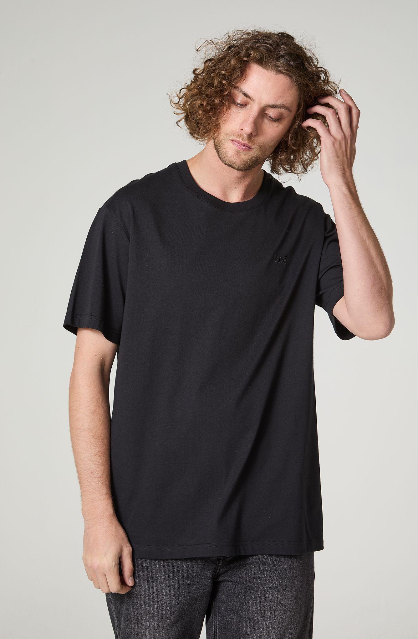 Polera Hombre Cuello Redondo Manga Corta  Regular  Fit Bordado-1