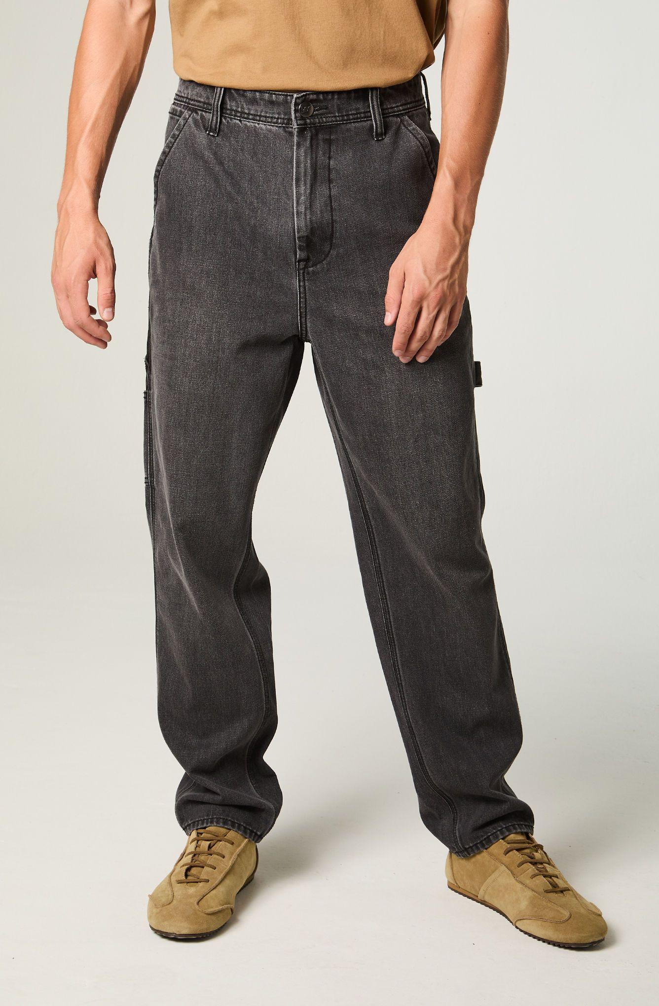 Jeans Hombre Relax Negro Carpenter -0