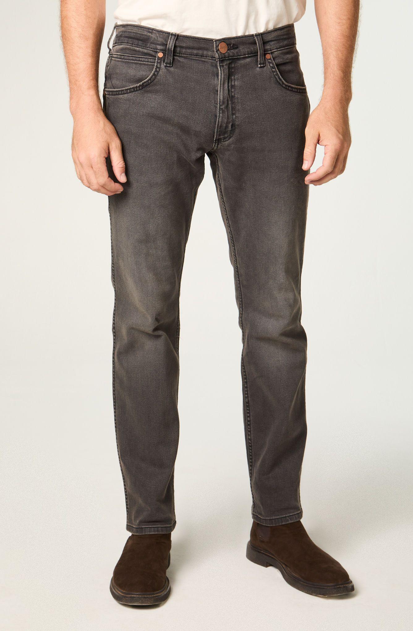 Jeans Hombre Greensboro Straight Tiro Medio Gris -0