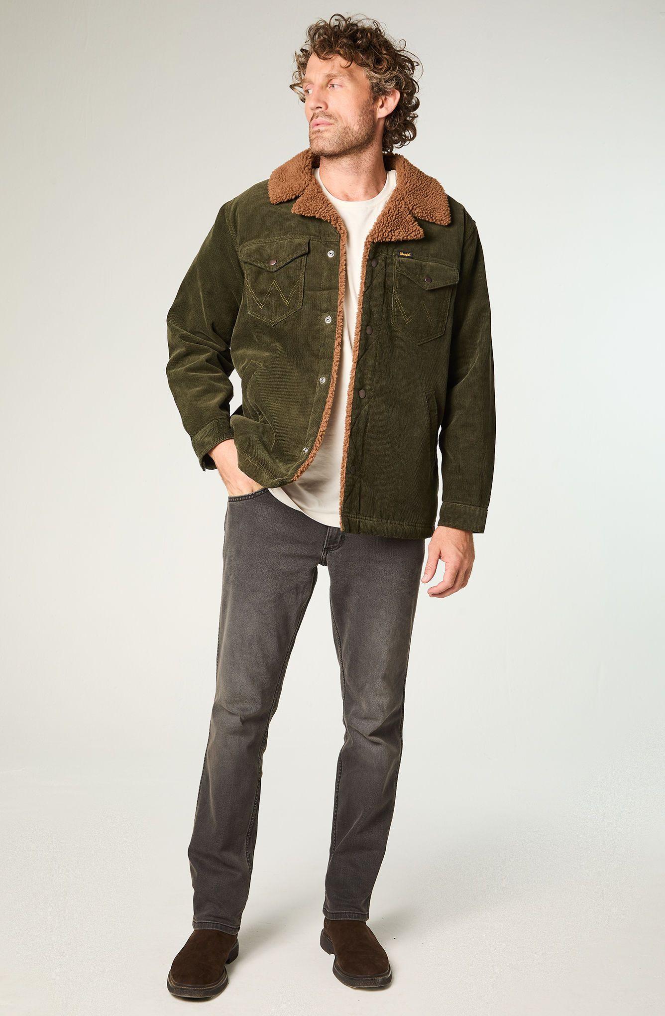 Jeans Hombre Greensboro Straight Tiro Medio Gris -1