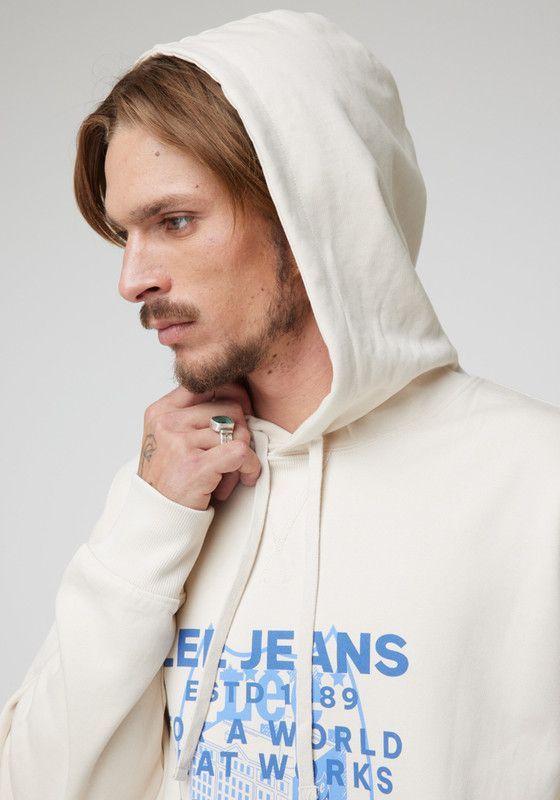 Poleron Hombre Loose Fit Vintage White-3