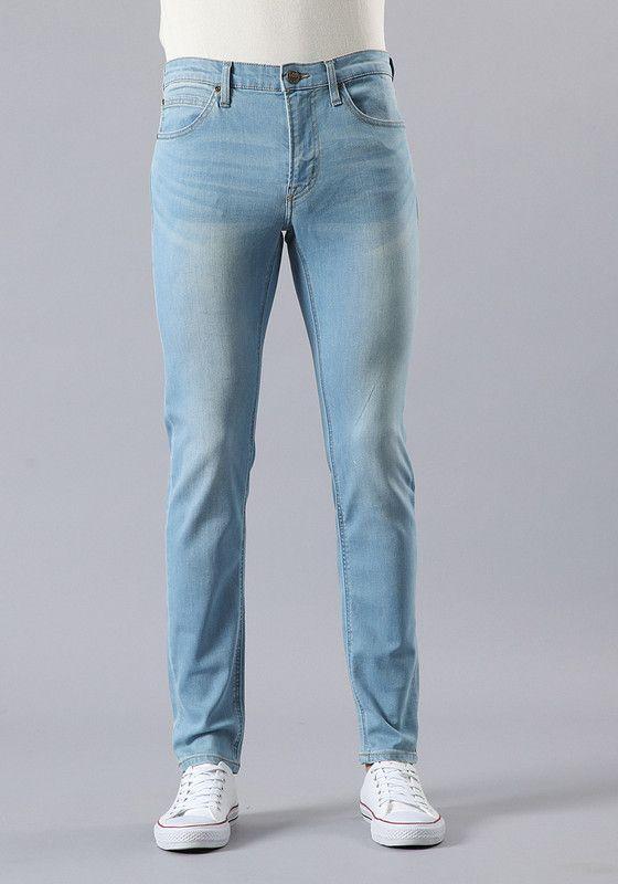 Jeans Malone Skinny Tiro Medio Azul Claro-0