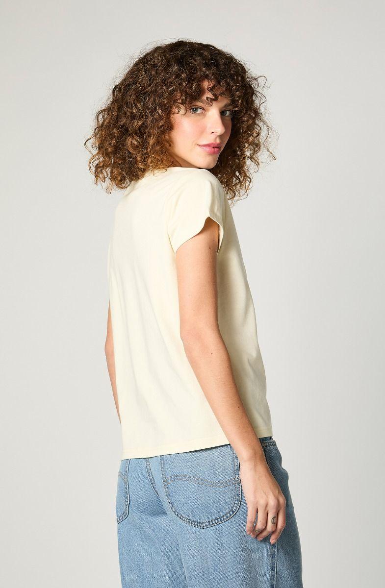 Polera Mujer Relaxed V Neck Yellow-1