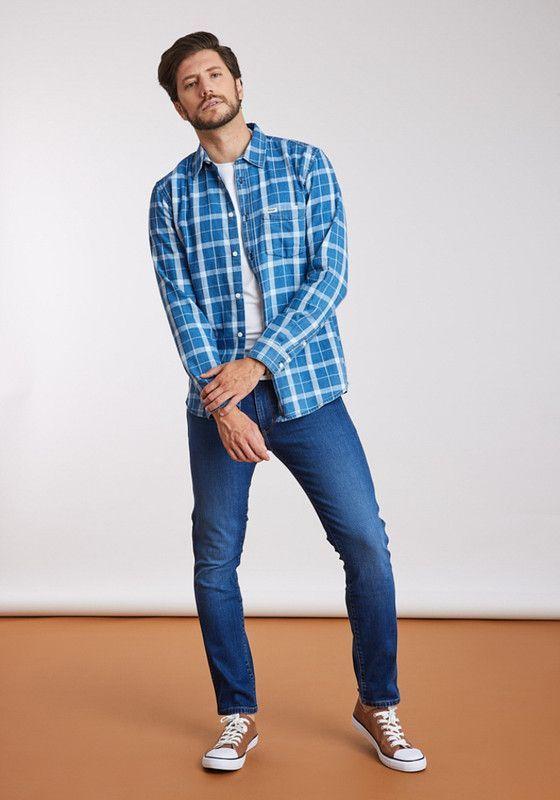 Camisa Hombre 1 Pkt Indigo Shirt Blue Indigo-3