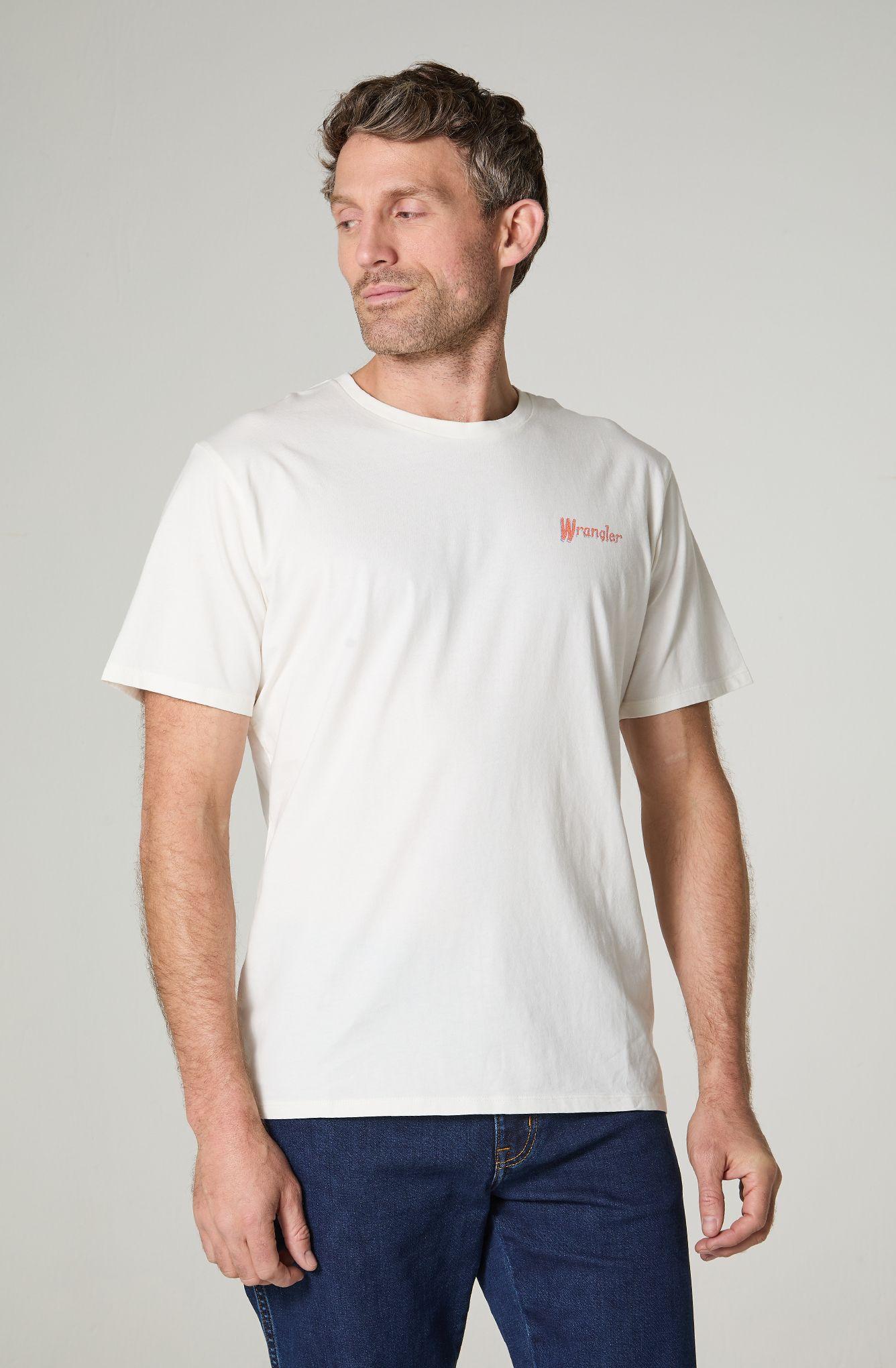 Polera Hombre Cuello Redondo Con Estampado En Espalda Regular Fit 100% Cotton-1
