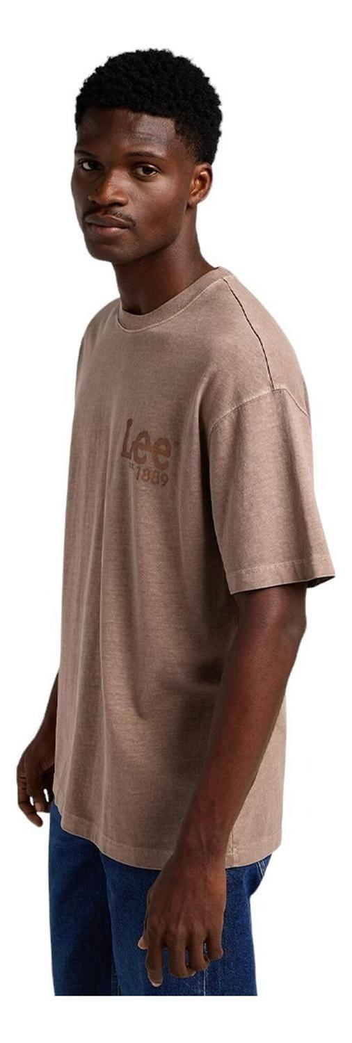 Polera Hombre Logo Loose Tee Pebble-tawny Brown-3