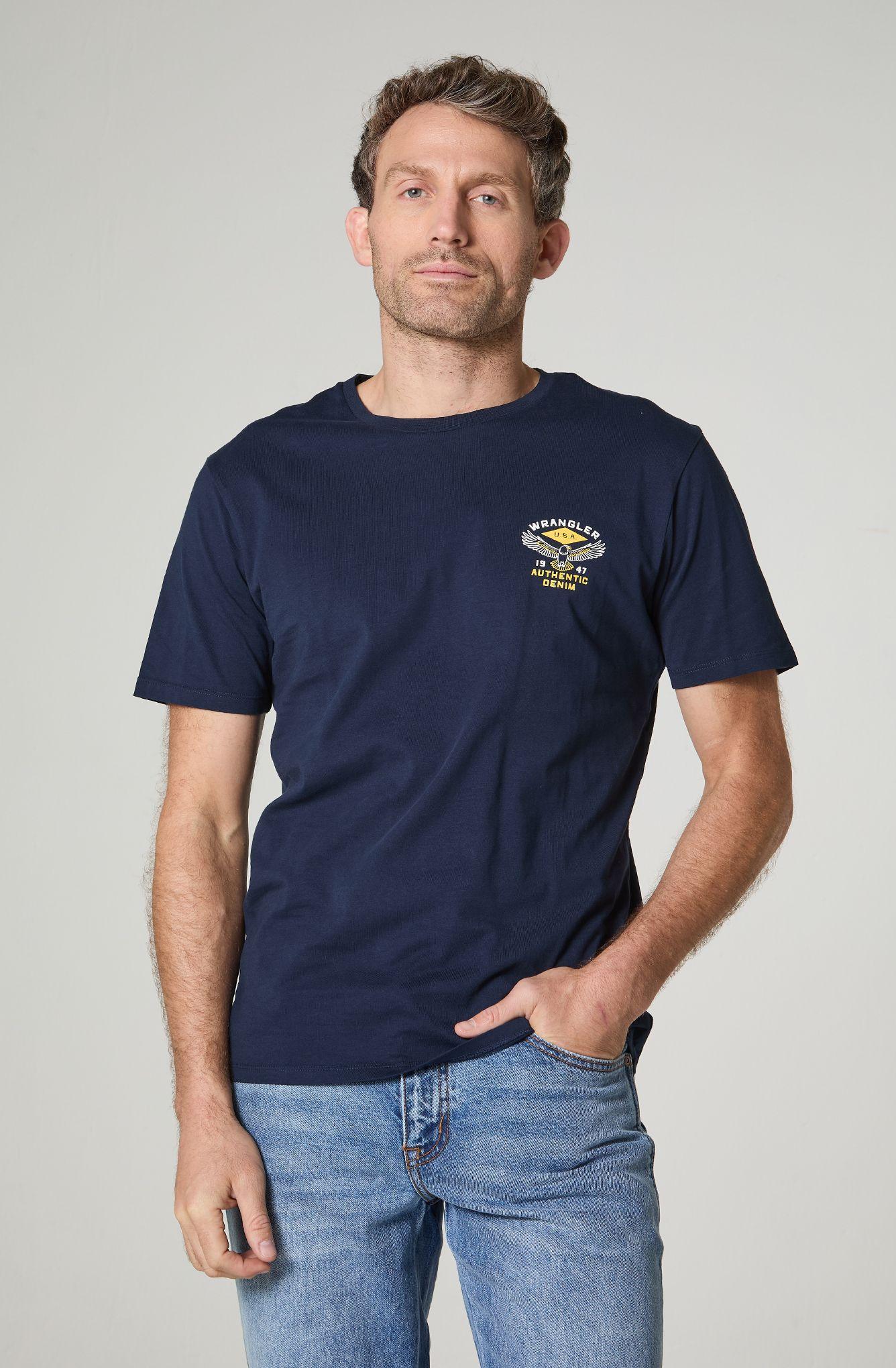 Polera Hombre Cuello Redondo Manga Corta Regular Fit 100% Cotton-1