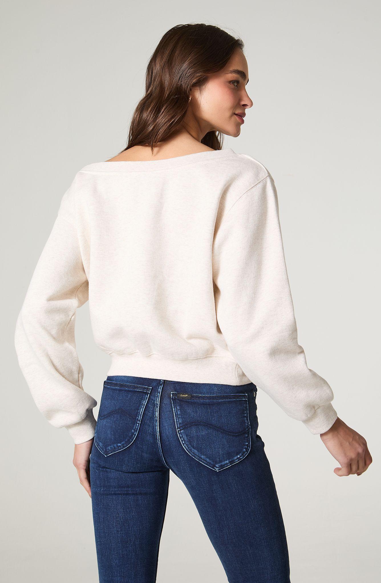 Poleron Mujer Cuello Bote Relaxed Fit-3