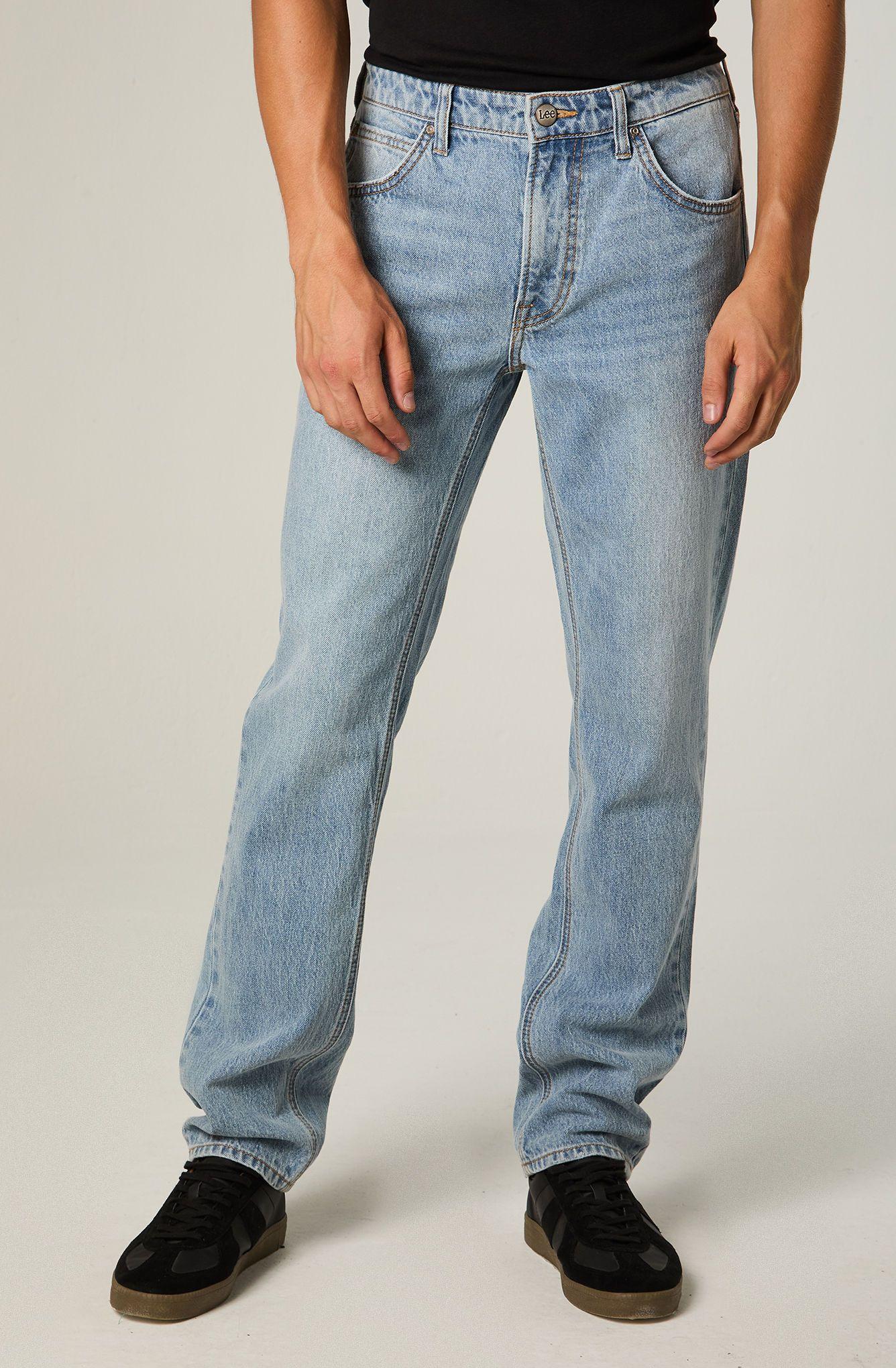 Jeans Hombre Straight Tiro Medio Celeste Daren -0