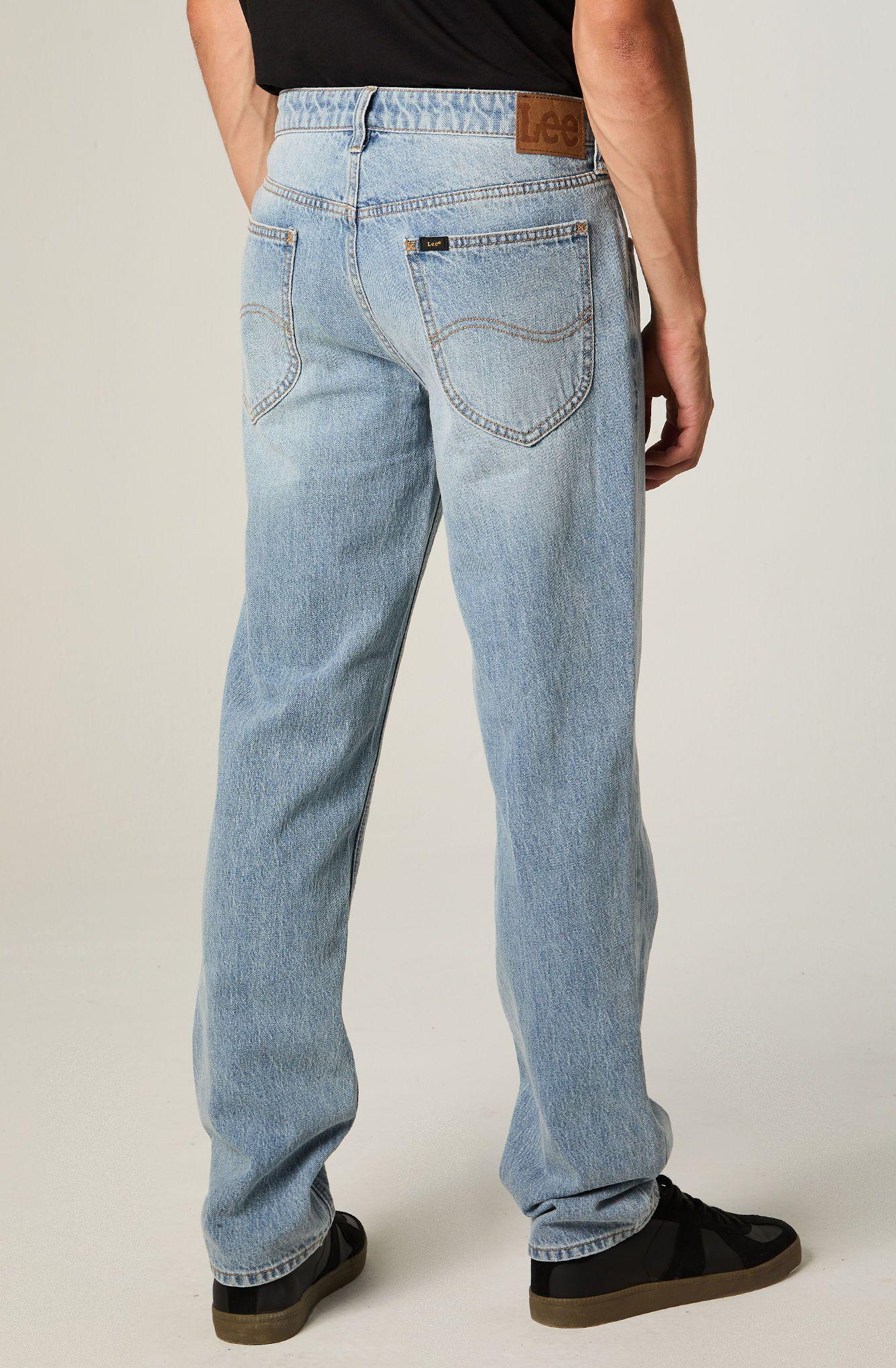 Jeans Hombre Straight Tiro Medio Celeste Daren -2