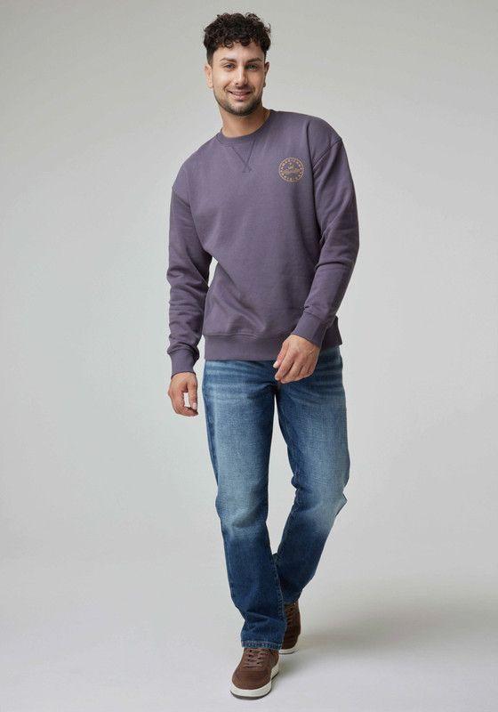Poleron Hombre  Ls Crew Sws Original Grey-3