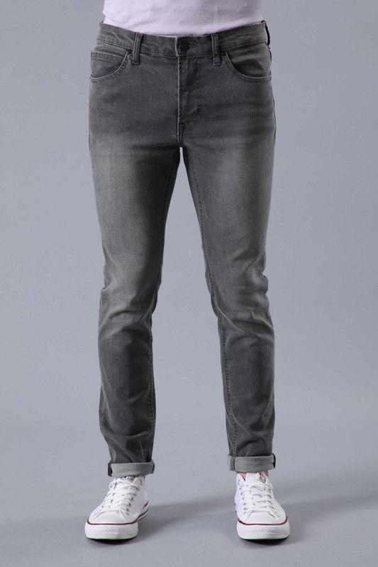 Jeans Malone Skinny Tiro Medio Fit Gris-0