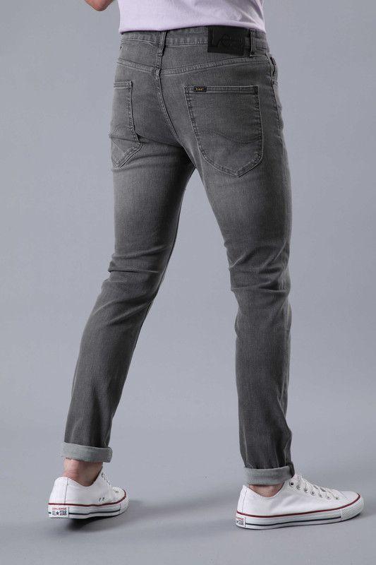 Jeans Malone Skinny Tiro Medio Fit Gris-1