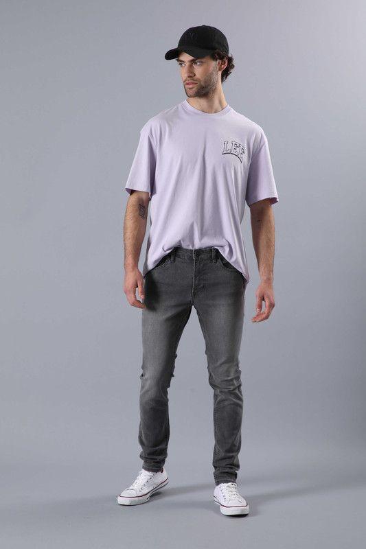 Jeans Malone Skinny Tiro Medio Fit Gris-4