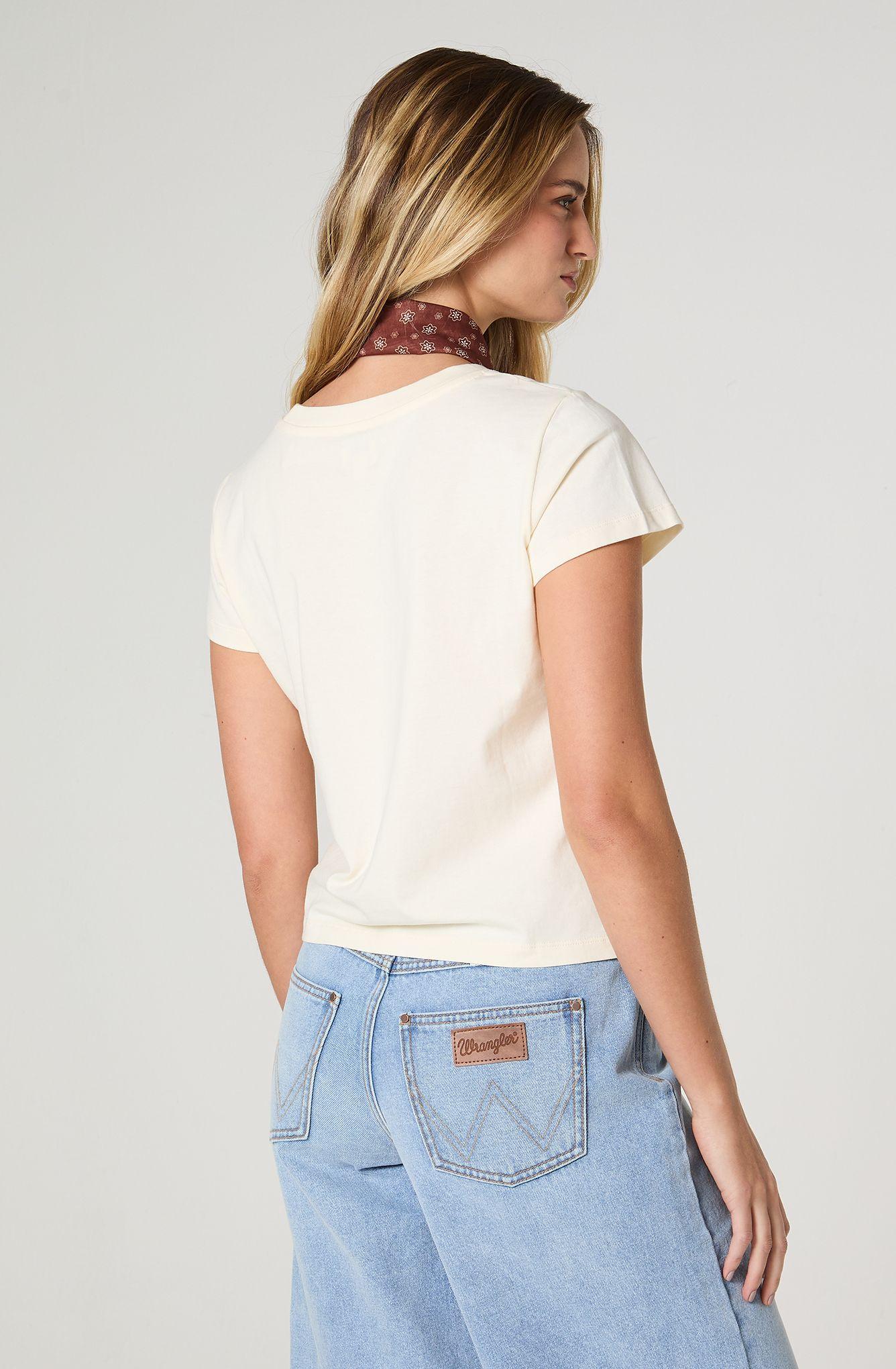 Polera Mujer Crop Manga Corta Regular Fit 100% Cotton-3