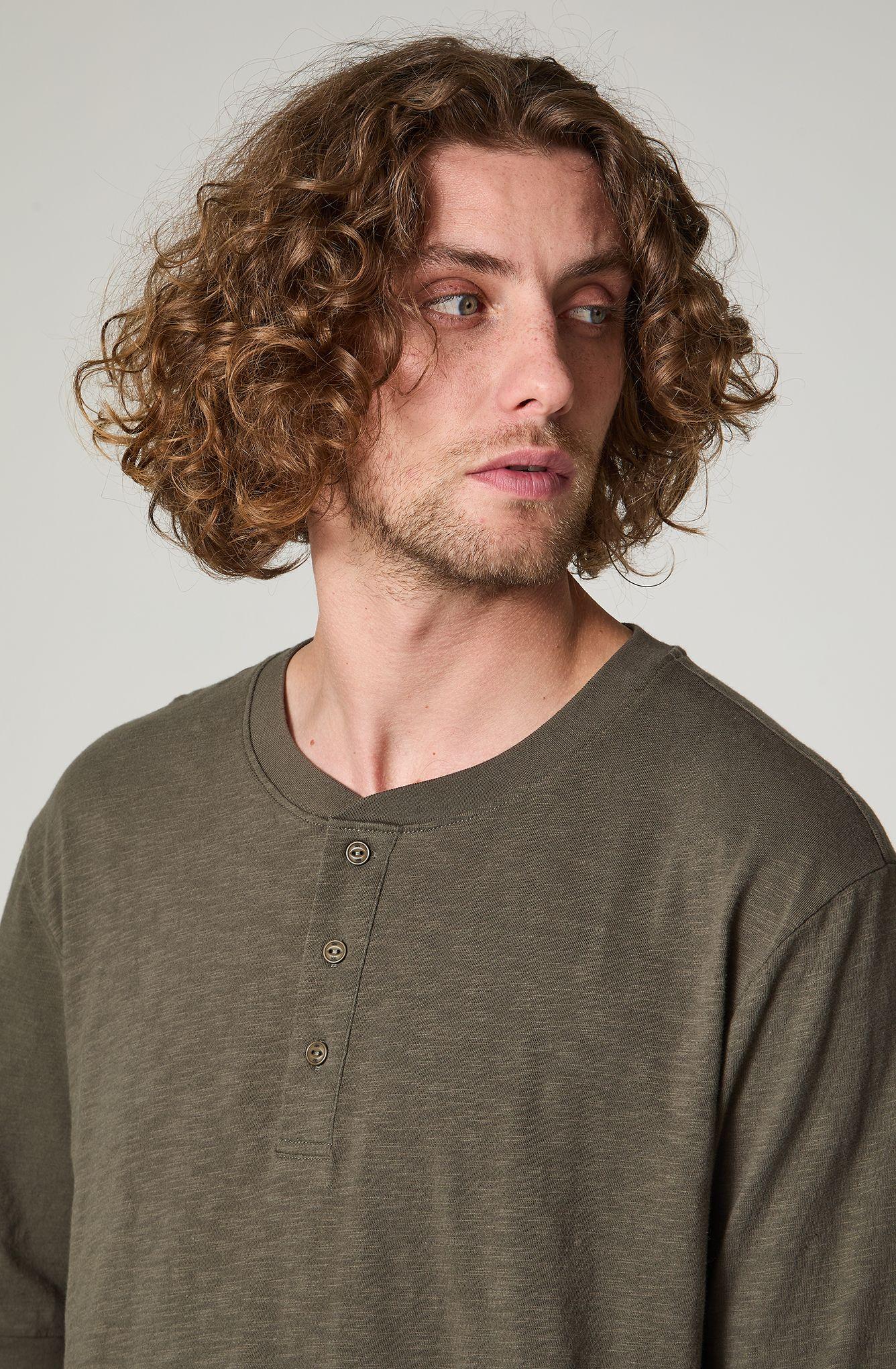 Polera Hombre Manga Corta  Henley Regular  Fit Botones-2