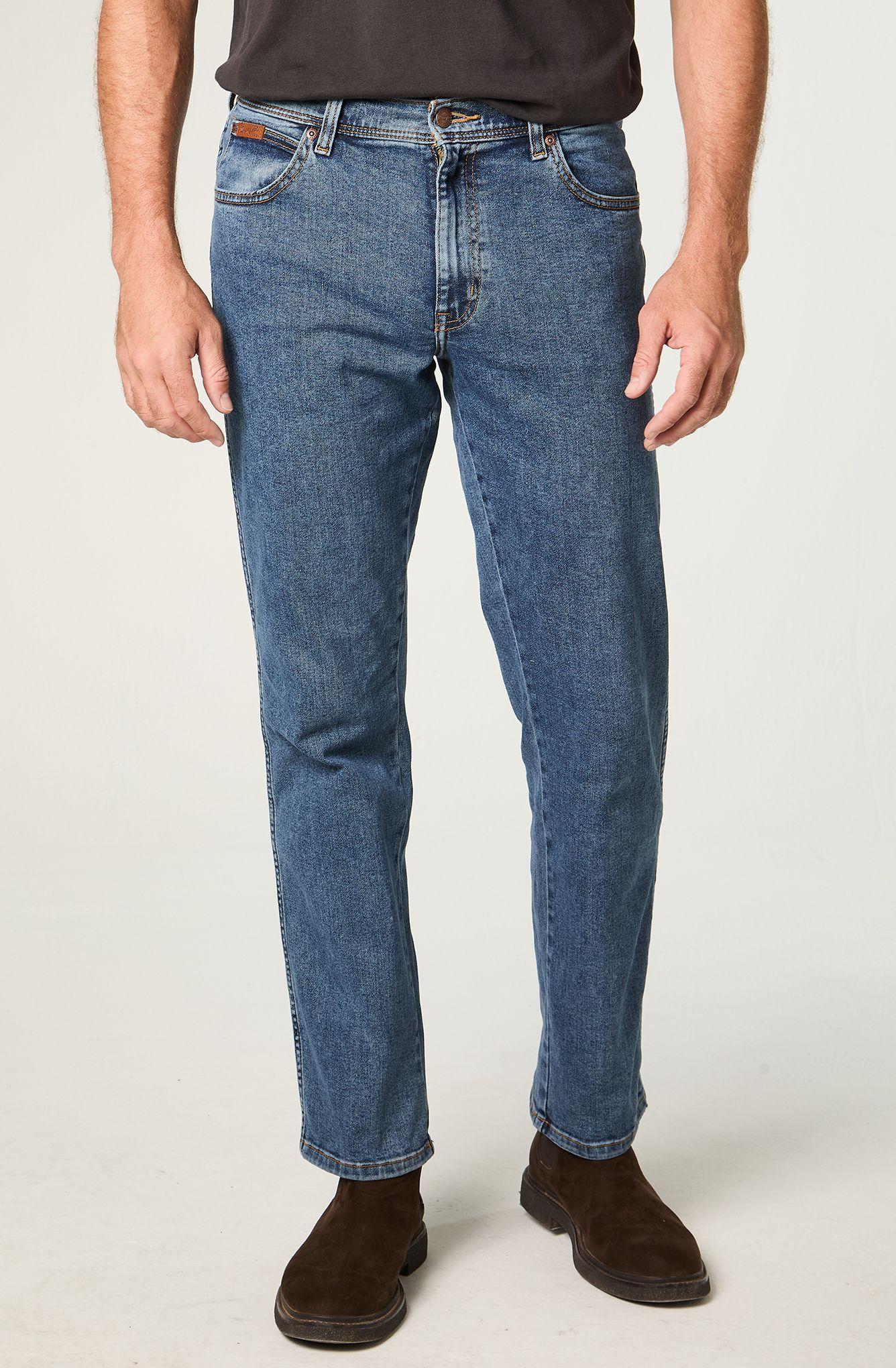 Jeans Hombre Texas Straight Tiro Alto Azul -0