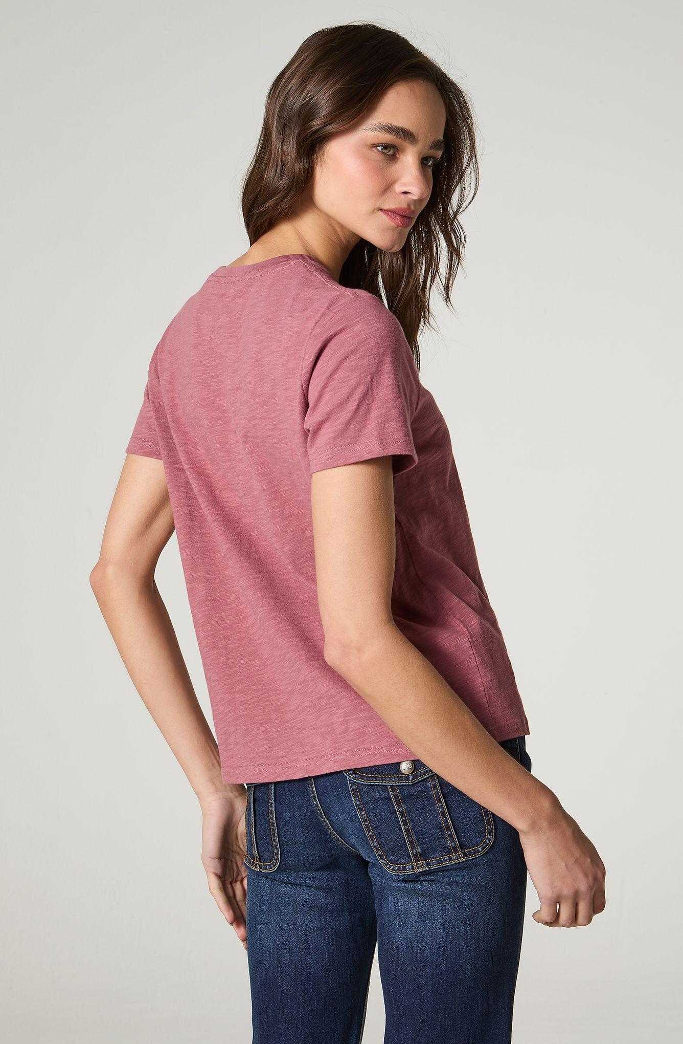 Polera Mujer Manga Corta Slub Regular  Fit Basic-3