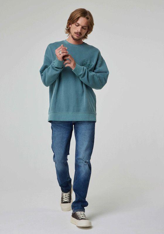 Polerón Hombre Loose Fit Core Sweatshirt Evergreen-3