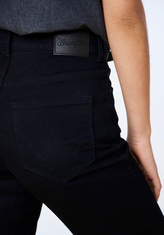 Jeans Mujer Straight Black Solid-2