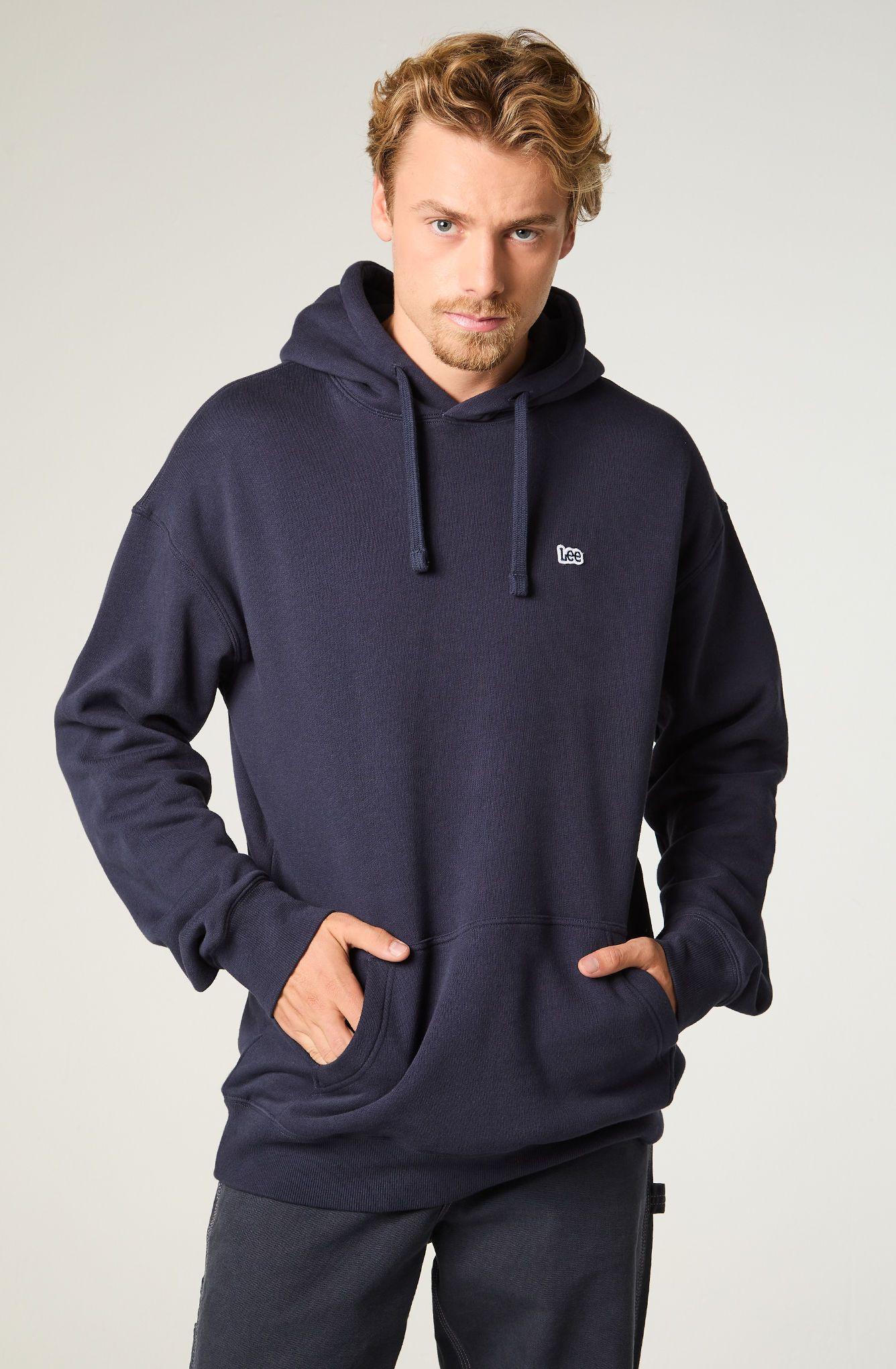 Poleron Hombre Loose Azul Hoodie -0