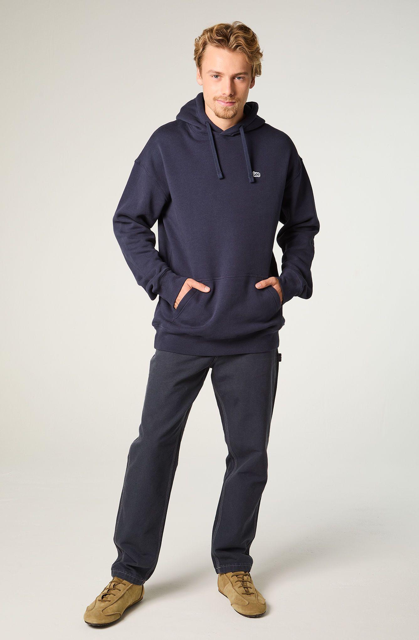 Poleron Hombre Loose Azul Hoodie -1