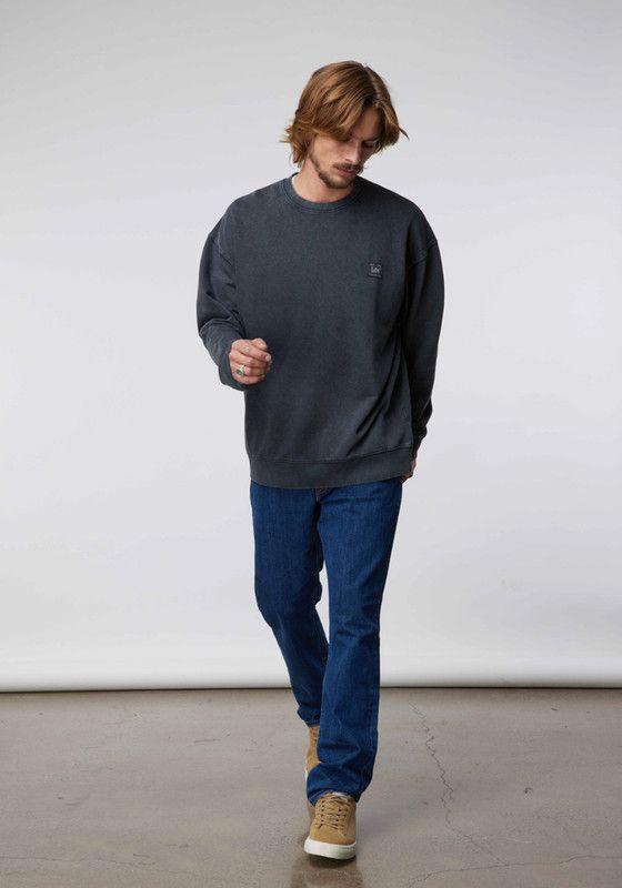 Poleron Hombre Loose Fit Black Dusty-3