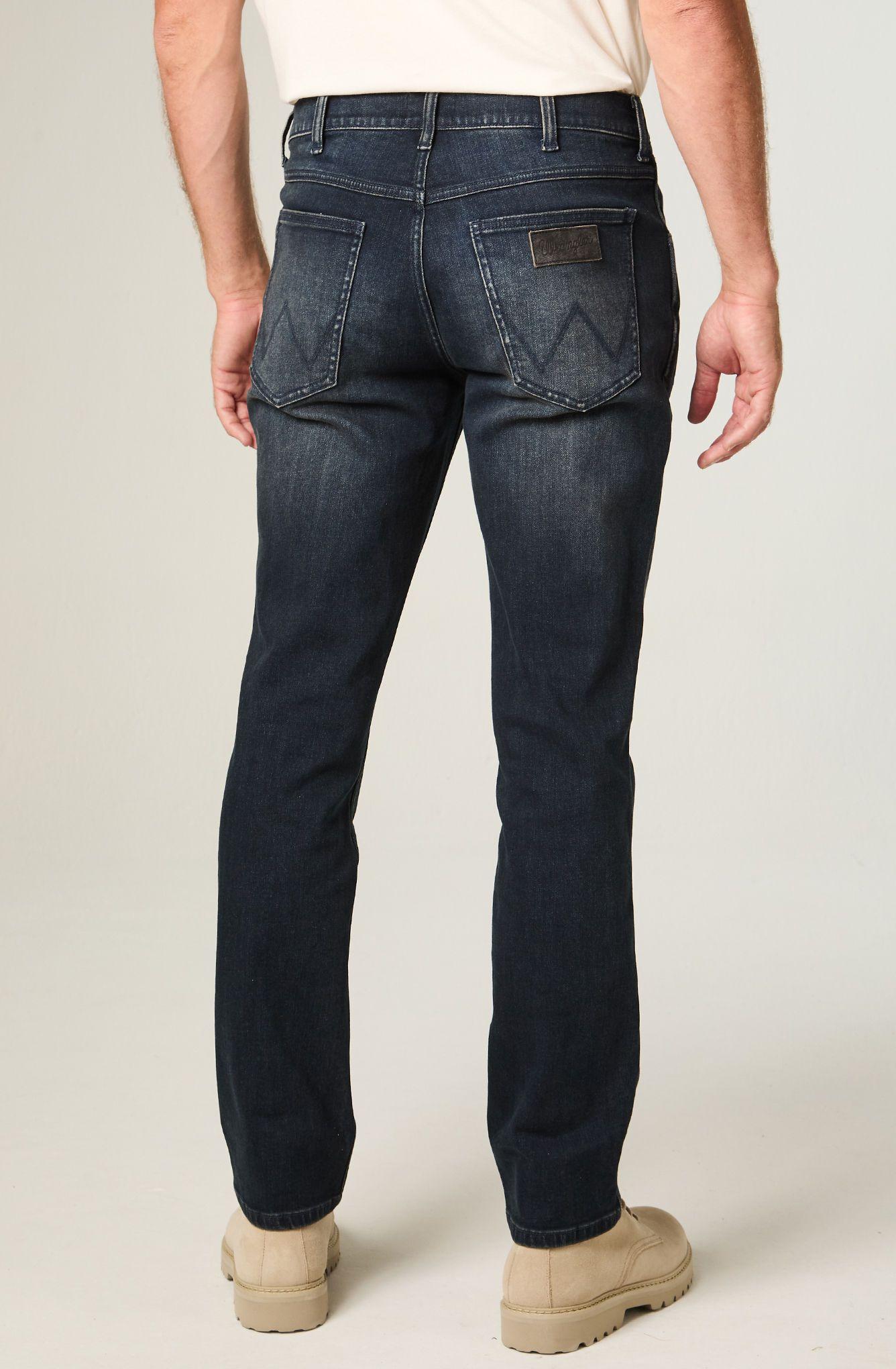 Jeans Hombre Greensboro Straight Tiro Medio Azul -2