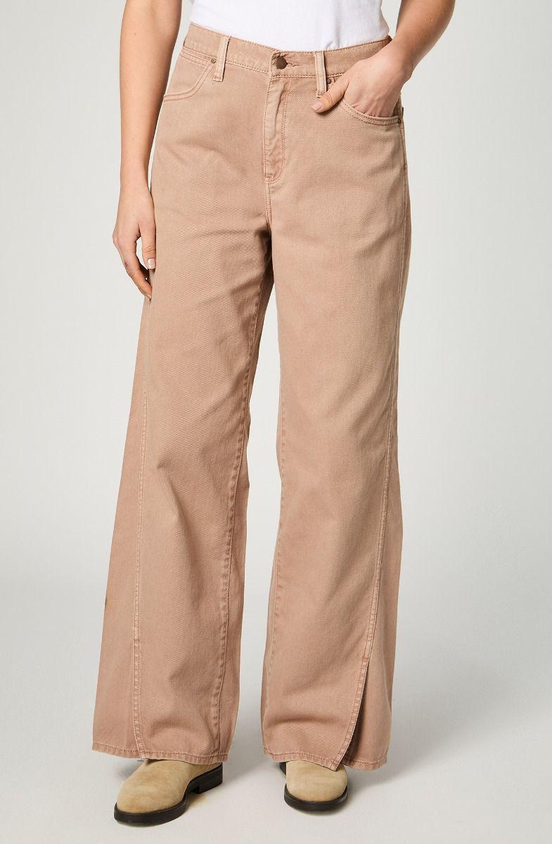 Jeans Mujer Loose  Beige-0
