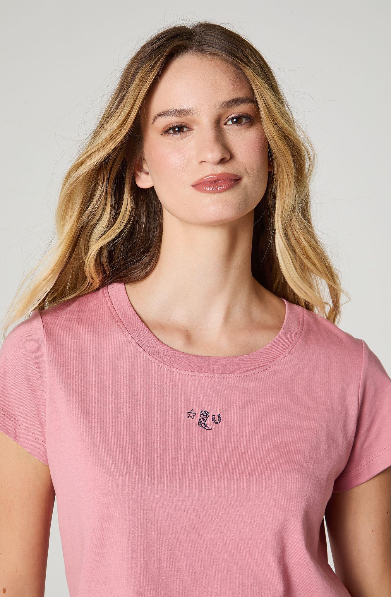 Polera Mujer Crop Manga Corta Regular Fit 100% Cotton-2