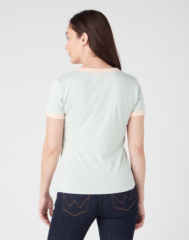 Polera Regular Fit Ringer Tee Verde-1