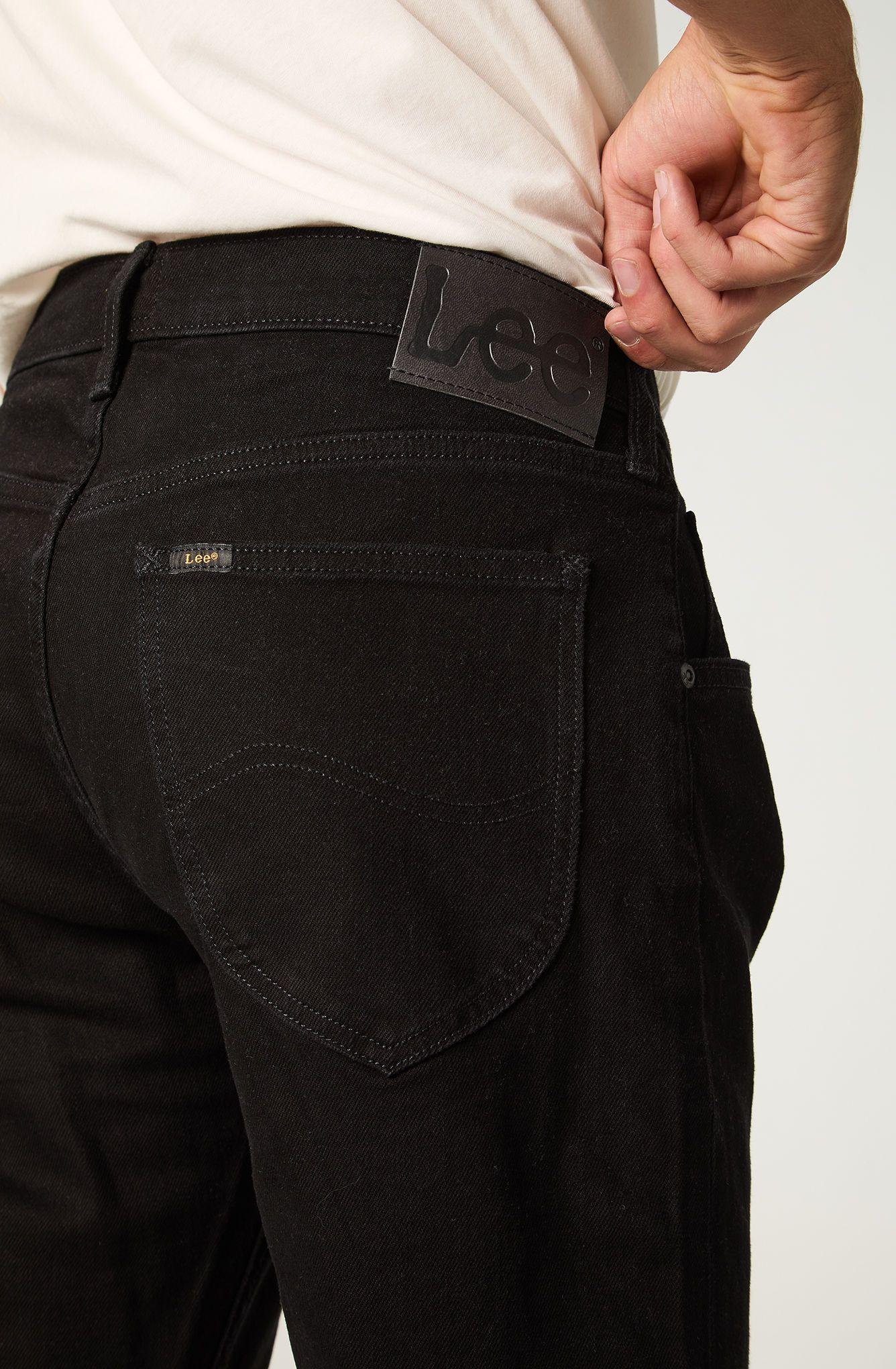 Jeans Hombre Straight Tiro Medio Negro Daren -3