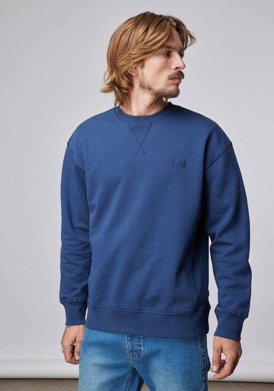 Poleron Hombre  Plain Crew Sws  Lee Navy-0