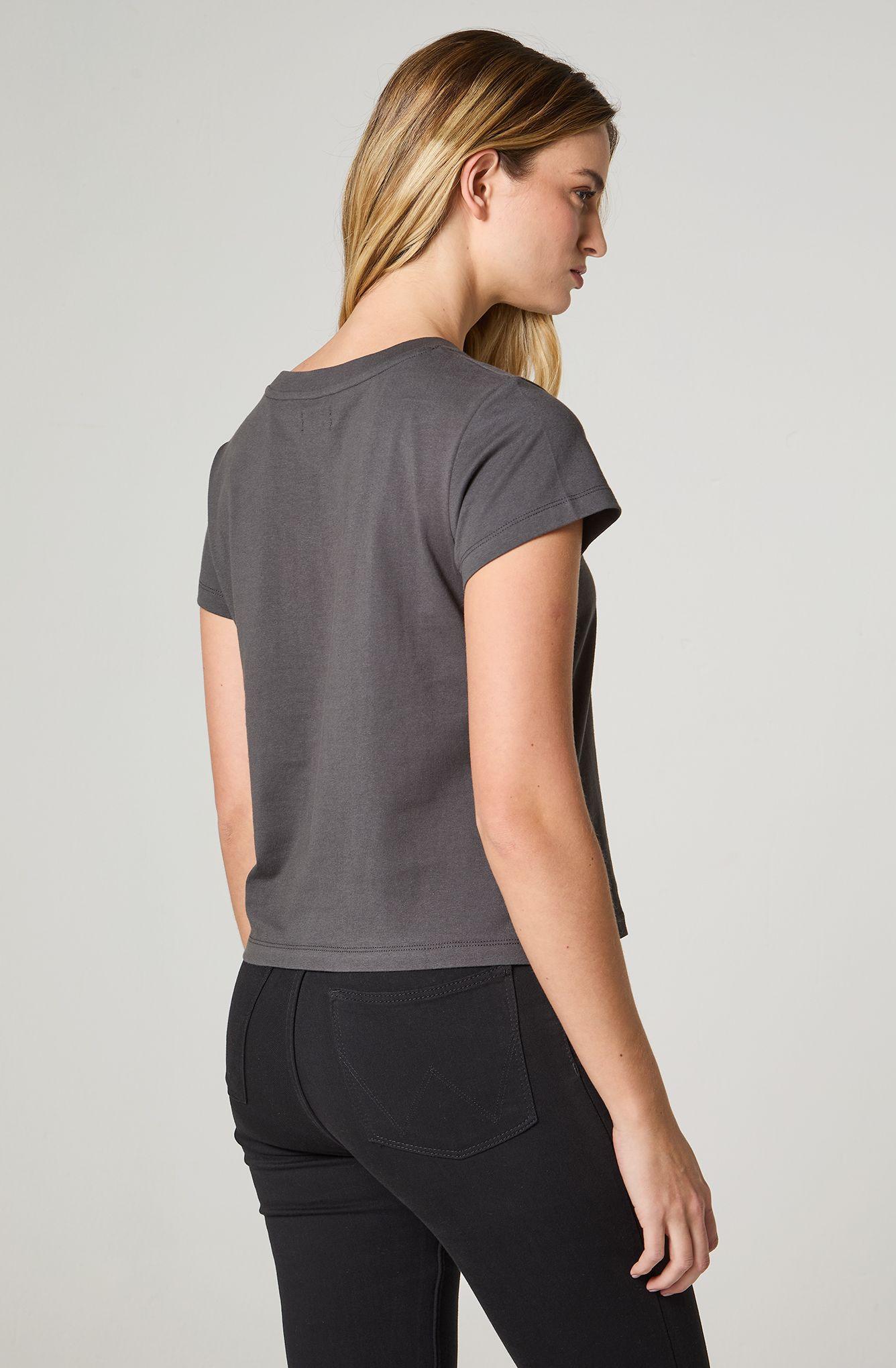 Polera Mujer Crop Manga Corta Regular Fit 100% Cotton-3