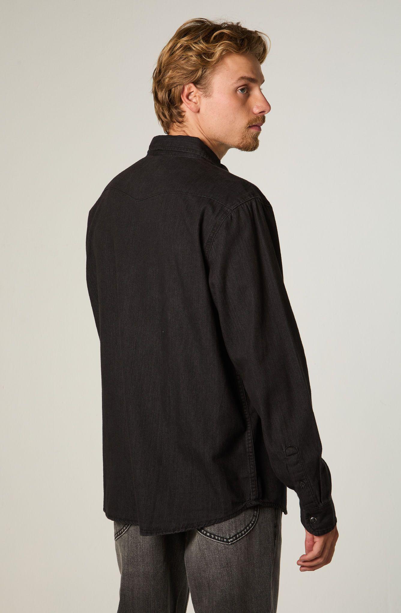 Camisa  Hombre Regular Negro Western -3