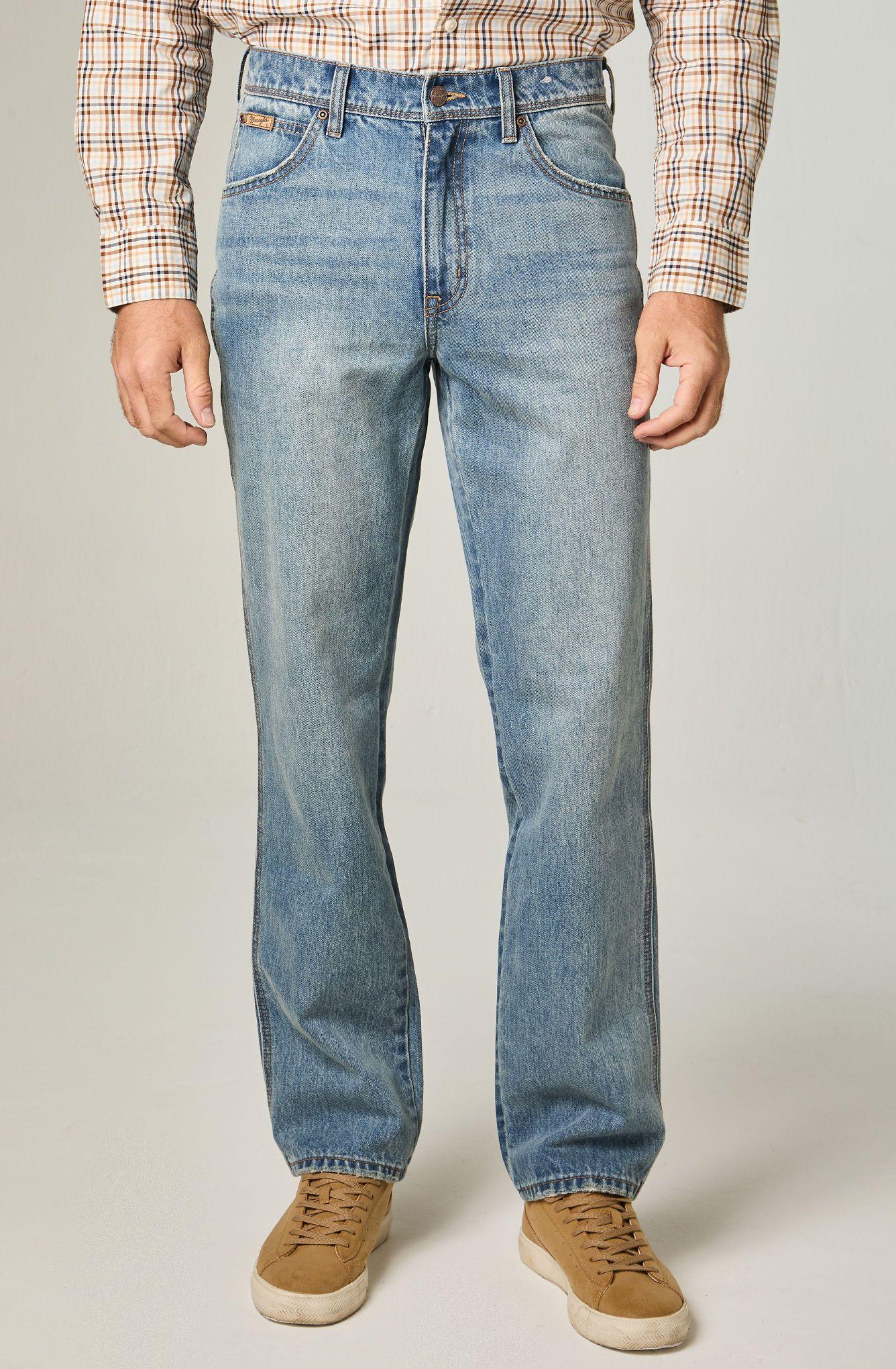 Jeans Hombre Wrangler Texas Straight Tiro Alto Blue-0