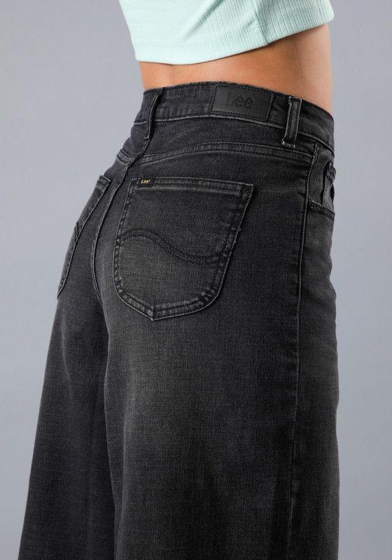 Jeans Drew Loose Fit Tiro Alto Negro-4