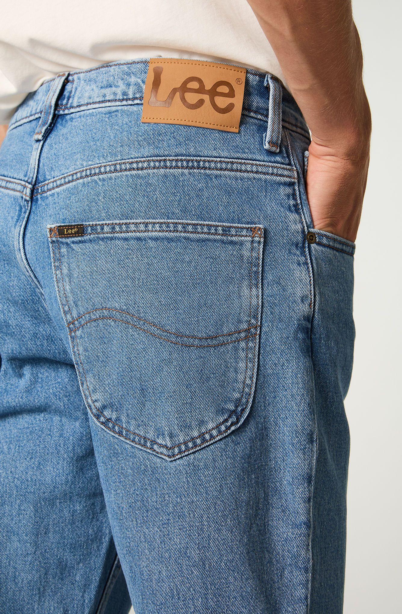 Jeans Hombre Straight Tiro Alto Celeste Brooklyn -3