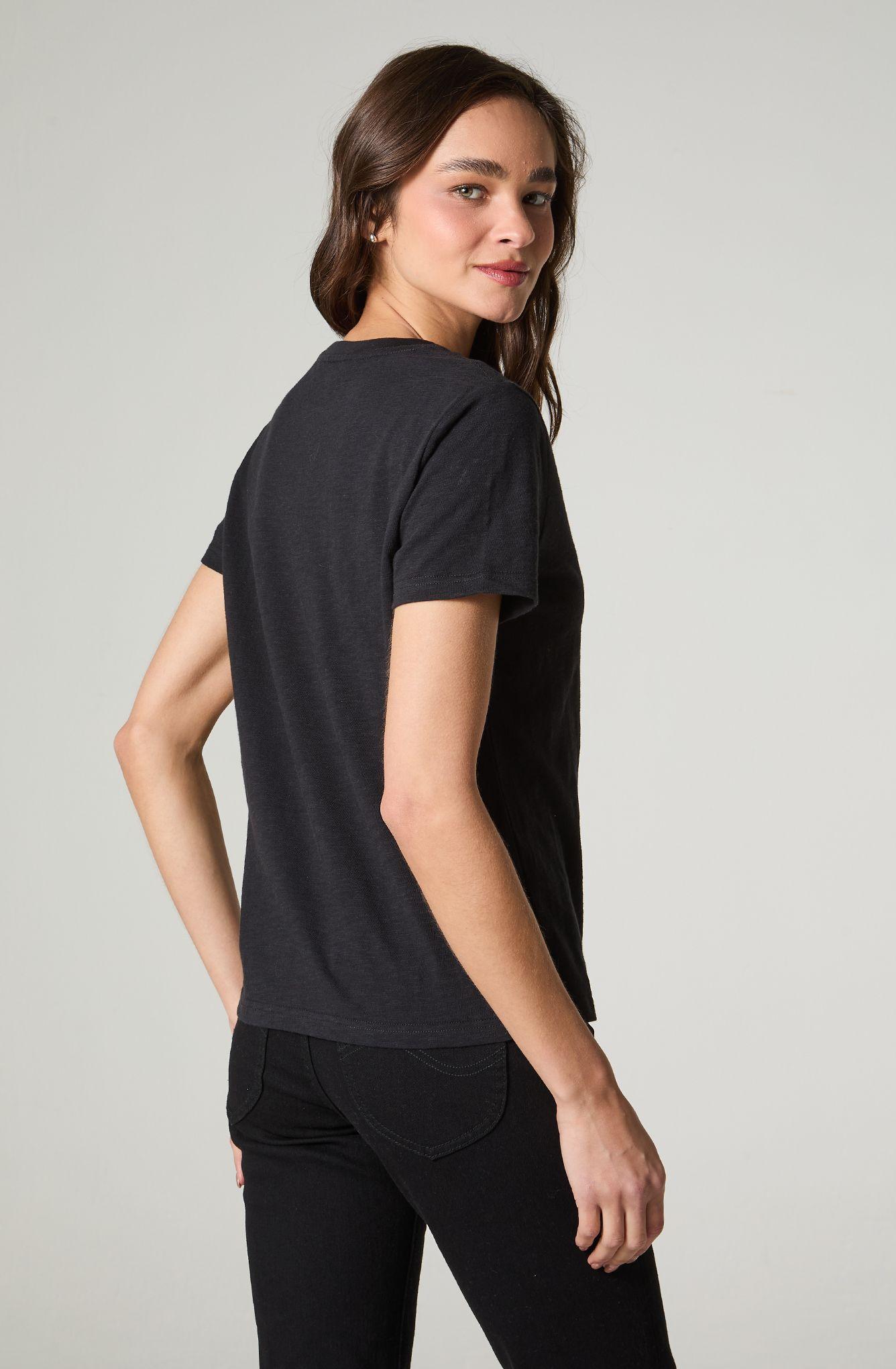 Polera Mujer Manga Corta Slub Regular  Fit Basic-3