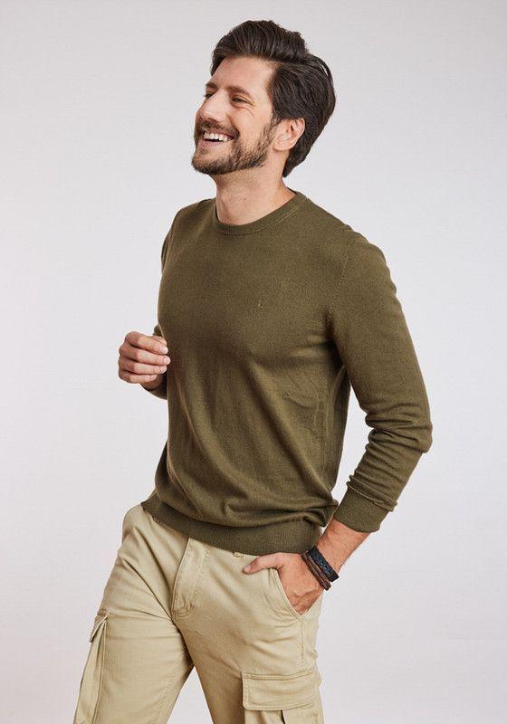Sweater Hombre Knit Sweater Ivy Green-1