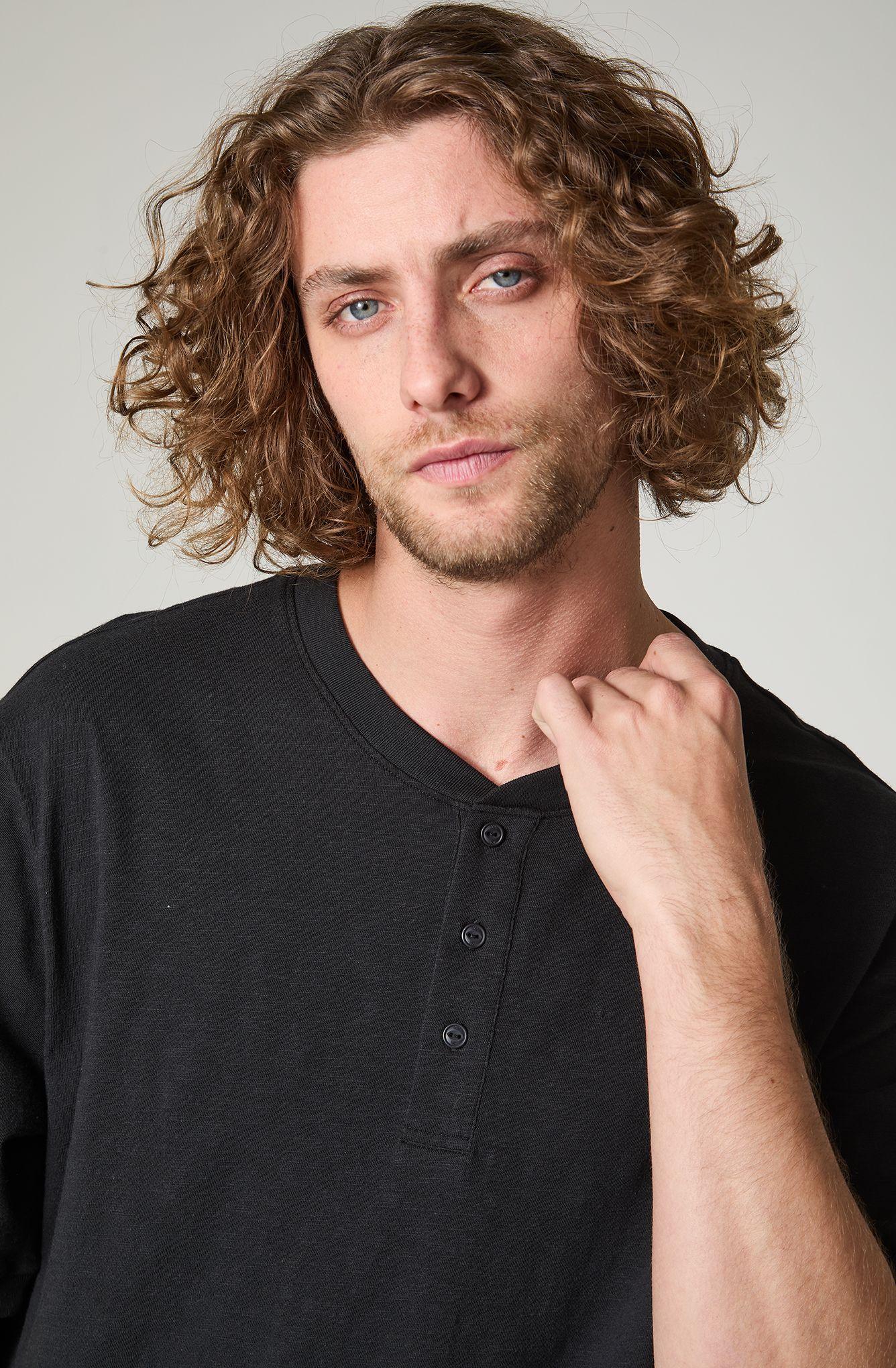 Polera Hombre Manga Corta  Henley Regular  Fit Botones-2