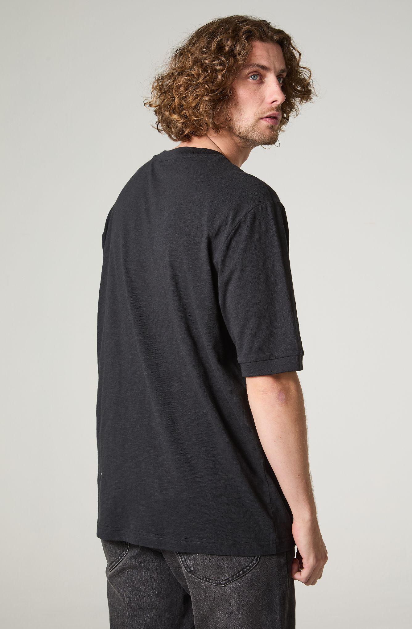 Polera Hombre Manga Corta  Henley Regular  Fit Botones-3