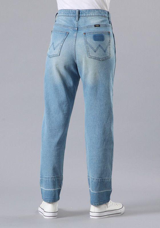Jeans Tiro Alto Mom Fit Azul   -1