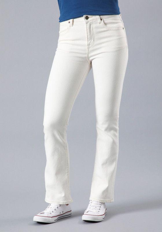 Jeans Breese Boot Flare Tiro Alto Blanco-0