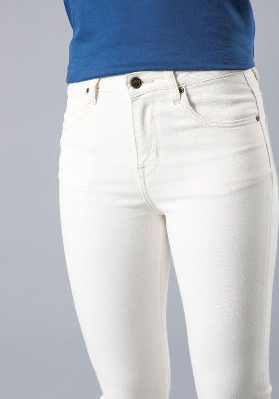 Jeans Breese Boot Flare Tiro Alto Blanco-3