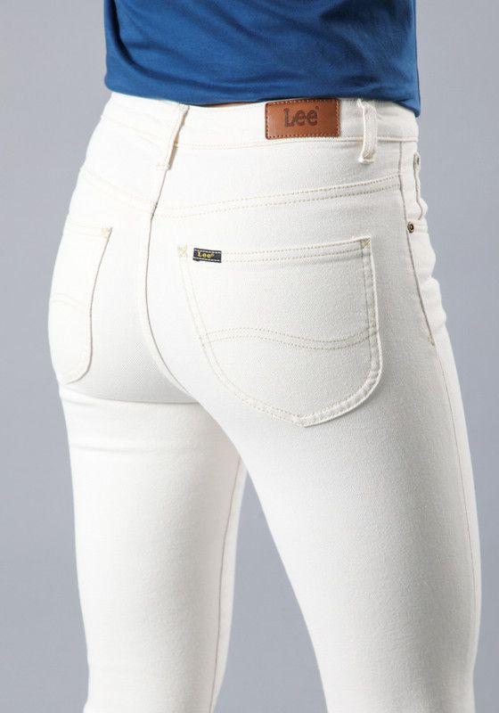 Jeans Breese Boot Flare Tiro Alto Blanco-4
