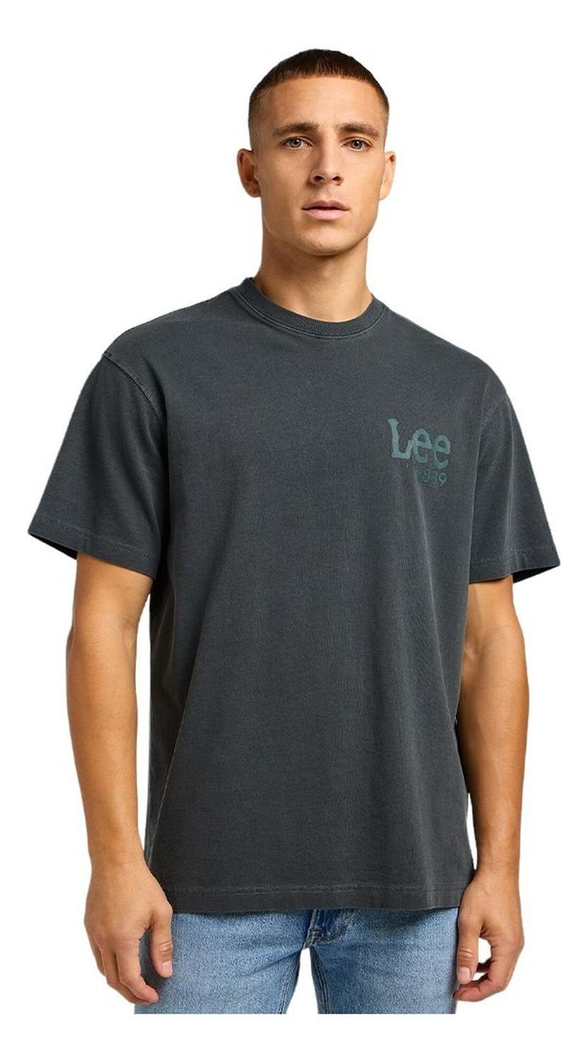 Polera Hombre Logo Loose Tee Washed Black-0