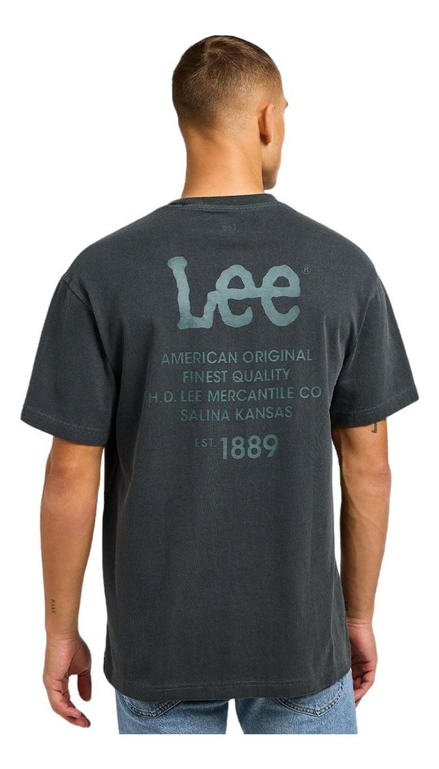 Polera Hombre Logo Loose Tee Washed Black-1